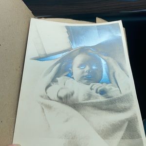 Creepy glow 👁 real baby picture, antique, vintage,very old ,maybe haunted.